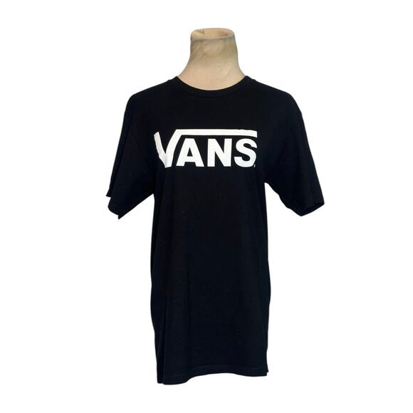 Vans Tops - Vans black white logo print short sleeves tee size Small